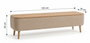 Hanah Home Sarven Soporte para TV Beige con Otomano